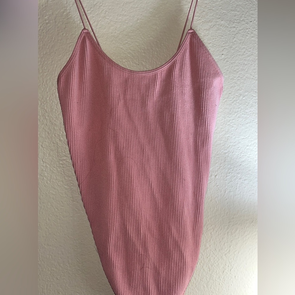 Pink bodysuit, Forever 21, medium